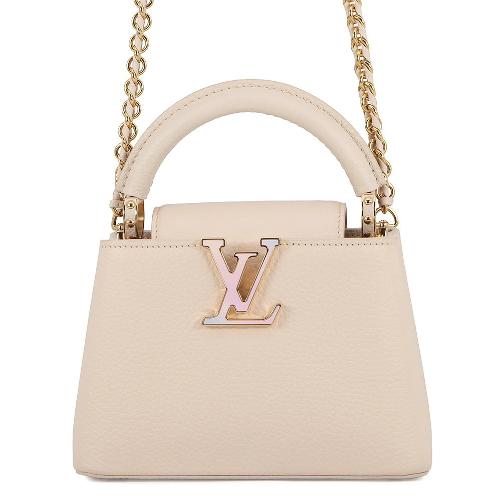 Louis Vuitton Capucines Handbag Taurillon Leather Shoulder Bag Monogram
